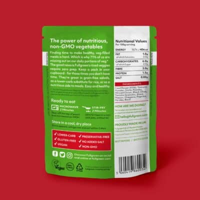 FullGreen Riced Cauliflower with Tomato, Garlic & Herbs 200g