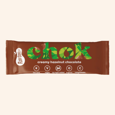 raw gorilla creamy hazelnut chcocolate 35g chocolate bar