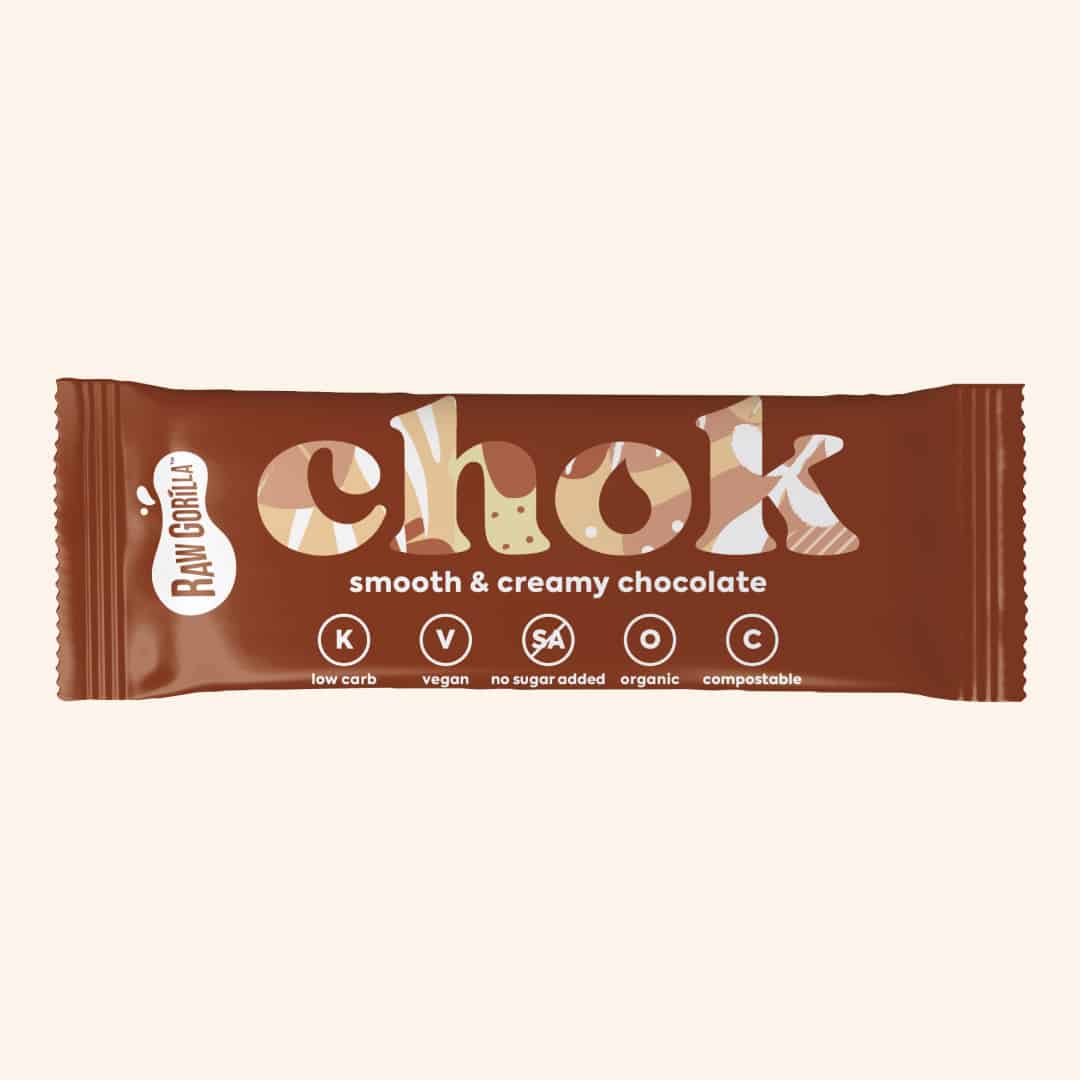 Choc smooth and creamy Chocolate - 35g raw gorilla smooth and creamy chocolate 35g bar