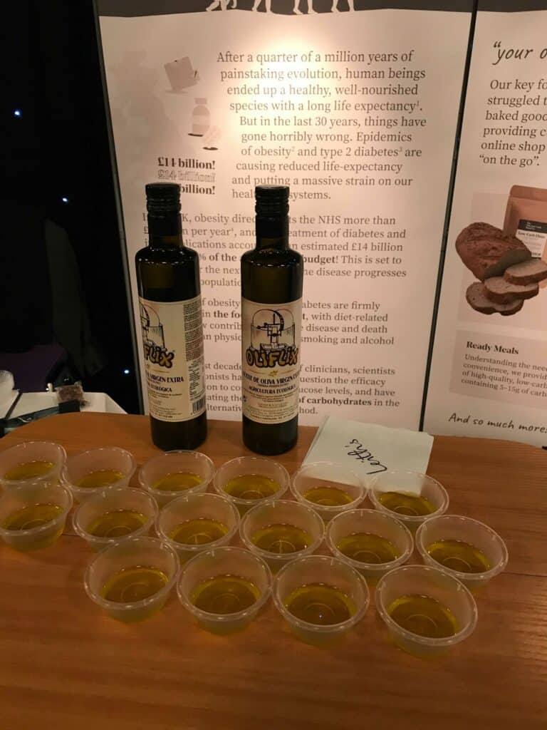 oliflix olive oil samples at bslm conference