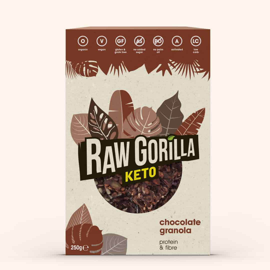 Raw Gorilla - Chocolate Granola raw gorilla keto organic chocolate granola, 1 box f 250g