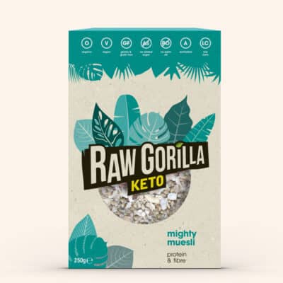 raw gorilla mighty muesli box of 250g